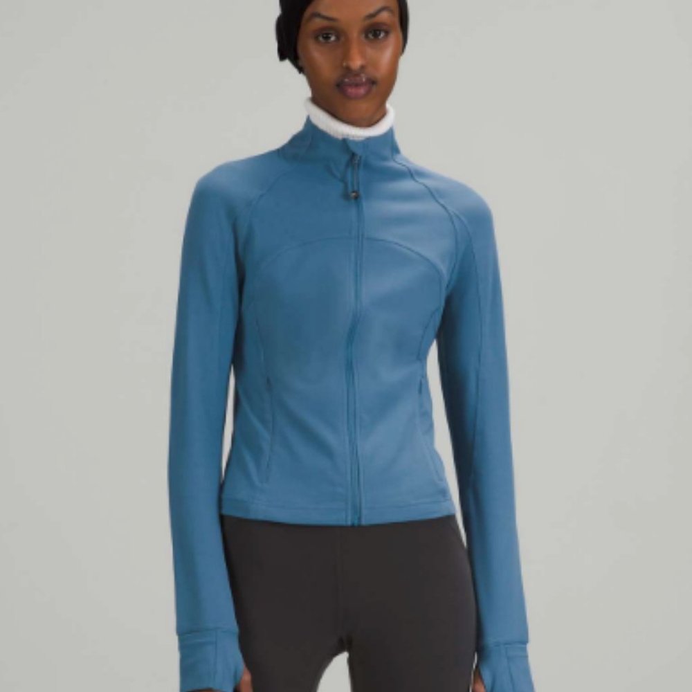 Lululemon Nulu Cropped Define Jacket Soft Denim